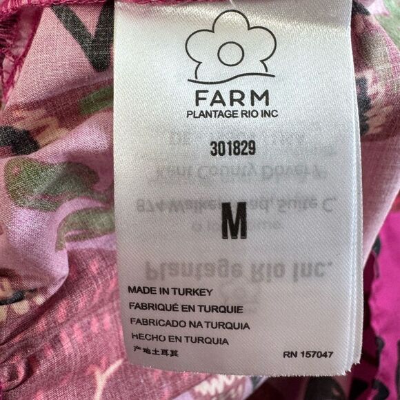 NWT Farm Rio Anthropologie Tiered Midi Dress in Pink - Picture 8 of 11